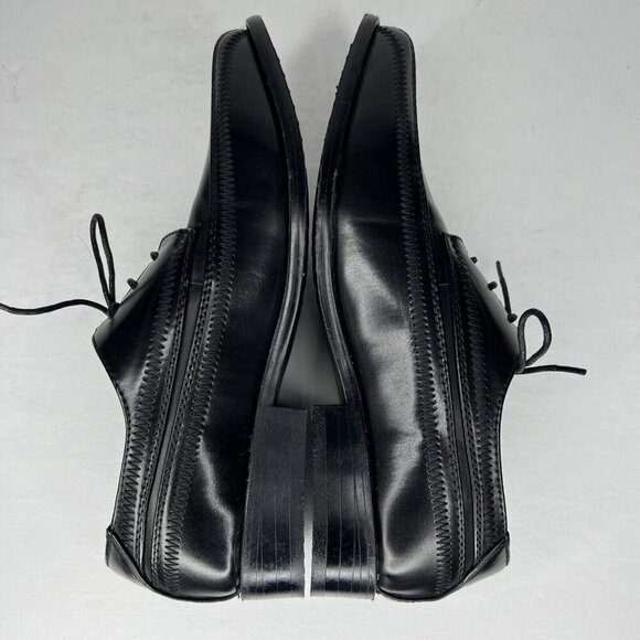 Stacy Adams AINSLEY Black Comfy Square Toe Lace Up Dress Shoe Mens Size 6M - Picture 6 of 9
